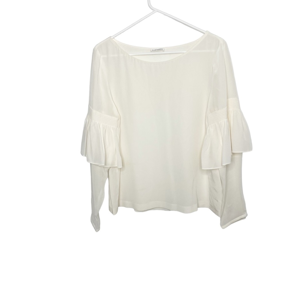 Club Monaco ivory silk blouse EUC c